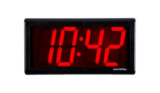 Inova OnTime 4-Digit PoE Network Clock, Black, ONT4BK-P
