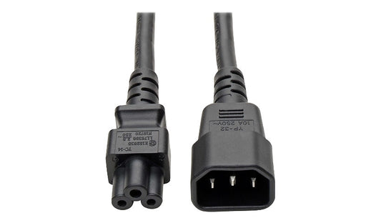 Tripp Lite P014-06N C14 to C5 Laptop Power Cord 6 in 2.5A 250V Lifetime Warranty