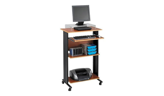 Safco Muv Mobile Stand-Up Desk, 45in, Cherry, 1923CY