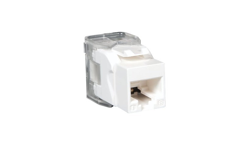 Tripp Lite N238-001-WH-TF Cat6/Cat5e 180° Tool-Free Keystone Jack RJ45 White
