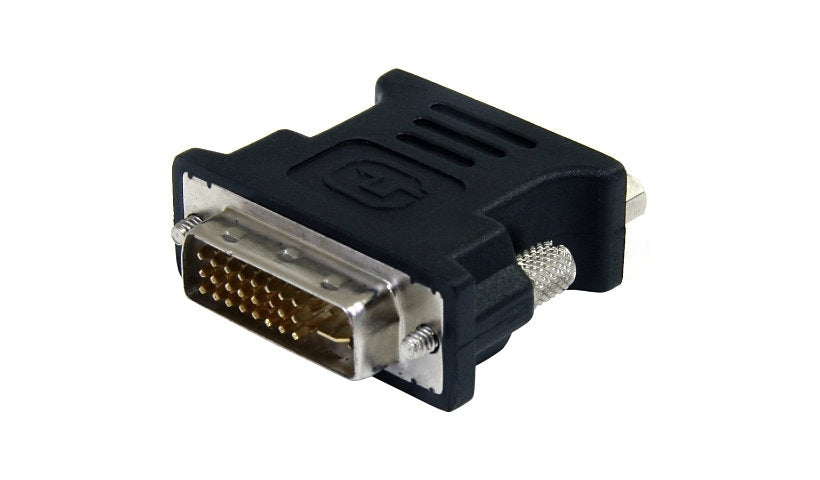 StarTech.com DVI-I to VGA Adapter, Male/Female, Molded, Thumbscrews, Black
