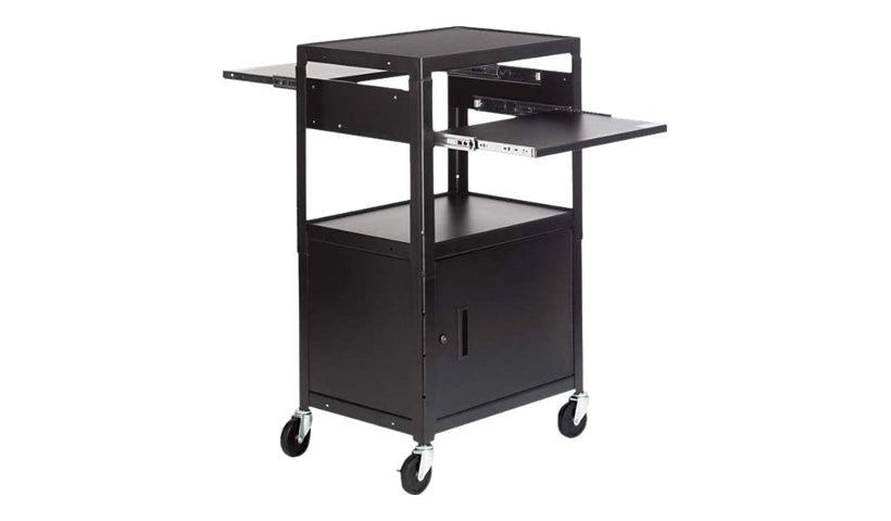 Bretford Basics Multimedia Cart with Cabinet + Outlet, CA2642DNS-E5