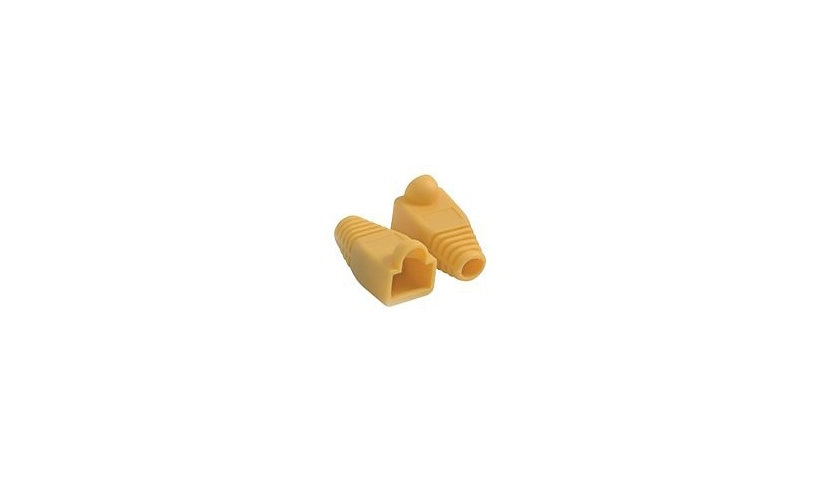 C2G 04756 RJ45 Snagless Boot Covers 50 Pack Yellow Lifetime Warranty