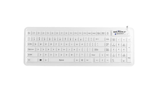 Seal Shield SW106G2 Seal Glow2 Waterproof Backlit Silicone Keyboard White 2 Year
