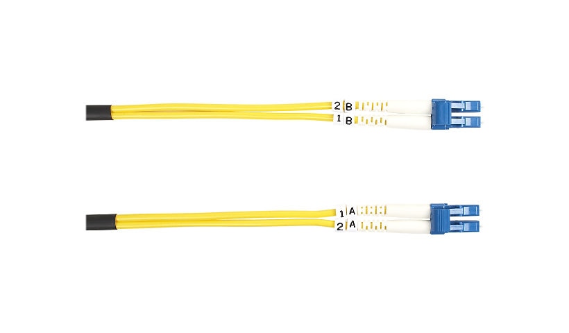 Black Box Value Line FOSM-001M-LCLC 1m (3.3ft) LC to LC Single Mode Duplex Fiber Patch Cable, 9/125