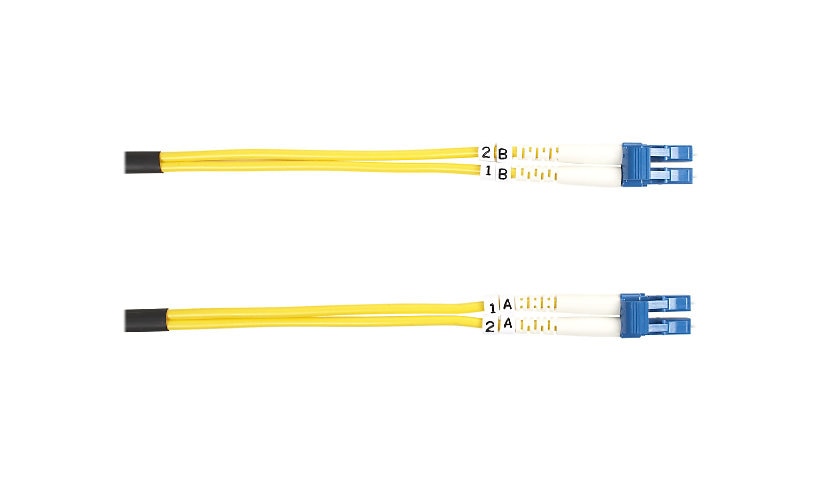 Black Box Value Line FOSM-002M-LCLC 2m (6.6ft) LC to LC Single Mode Duplex Fiber Patch Cable, 9/125