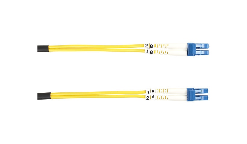 Black Box Value Line FOSM-003M-LCLC 3m (9.8ft) LC to LC Single Mode Duplex Fiber Patch Cable, 9/125