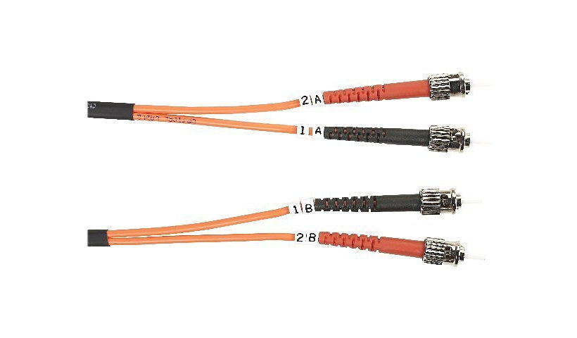Black Box Value Line FO625-001M-STST 1m (3.3ft) ST to ST Multimode Duplex Fiber Patch Cable, 62.5/125