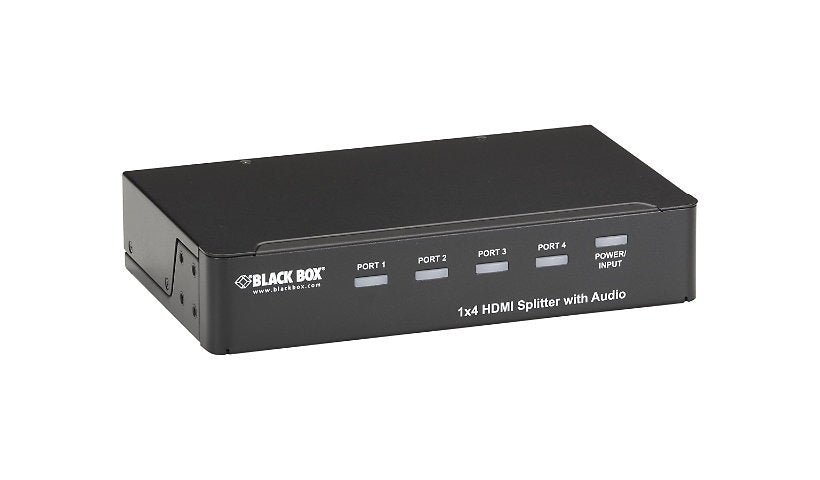 Black Box AVSP-HDMI1X4 1x4 HDMI Splitter with Audio 4 Ports 1 Year