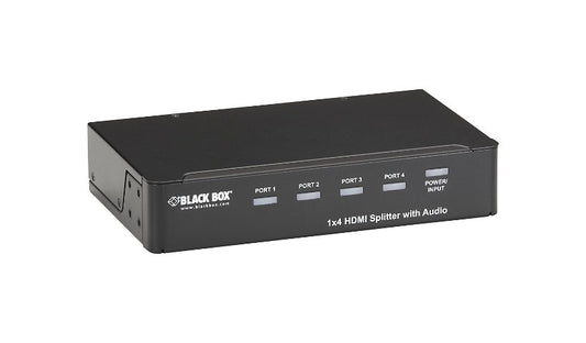 Black Box AVSP-HDMI1X4 1x4 HDMI Splitter with Audio 4 Ports 1 Year