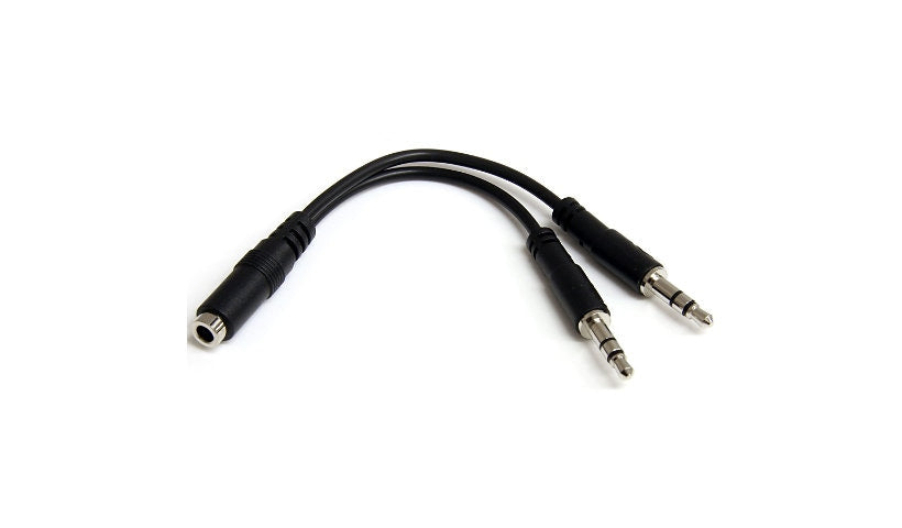 StarTech.com MUYHSFMM 3.5mm 4-Position to 2x 3-Position Headset Splitter Adapter