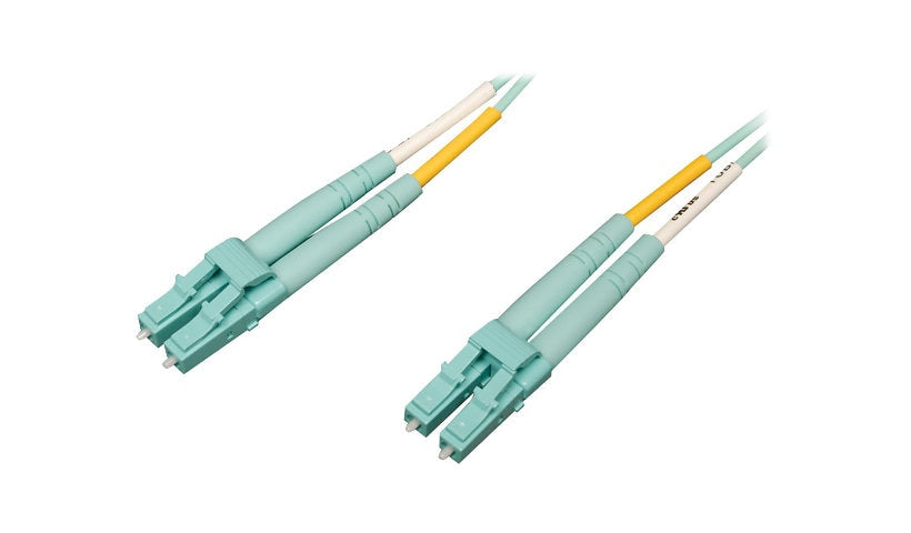 Tripp Lite (Eaton) N820-02M-OM4 2m (6.6ft) LC to LC 10/40/100Gb OM4 Multimode Duplex Fiber Patch Cable, 50/125, LSZH, Aqua
