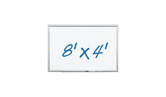 3M Porcelain Magnetic Dry-Erase Board, 96 x 48in, Aluminum Frame, DEP9648A