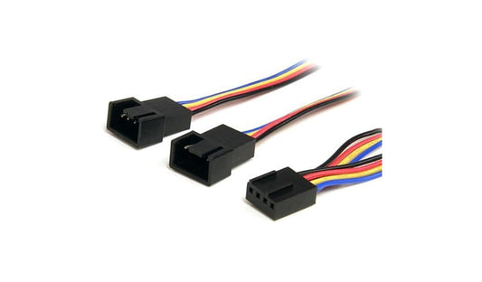 StarTech 1ft 4-Pin PWM Fan Power Splitter Y Cable FAN4SPLIT12