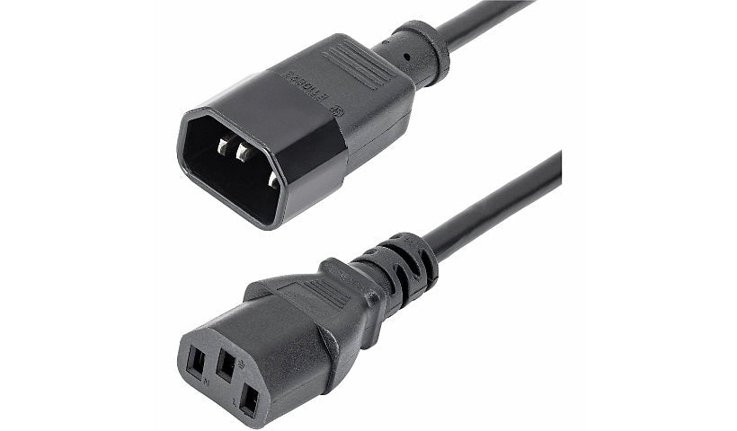 StarTech.com PXT1003 C14 to C13 PDU Extension Power Cord 3 ft Lifetime Warranty