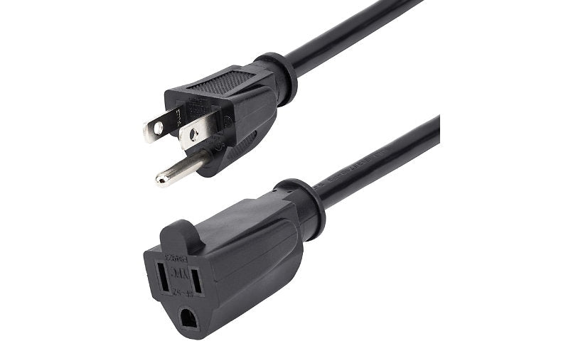 StarTech.com PAC10125 NEMA 5-15P to NEMA 5-15R Power Extension Cord 25 ft 13A