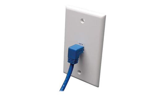 Tripp Lite N204-010-BL-DN Cat6 Down-Angle Molded UTP Patch Cable 10 ft Blue