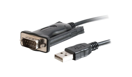 C2G USB to DB9 RS-232 Serial Adapter Cable, 250 Kbps, Male/Male, 5 ft
