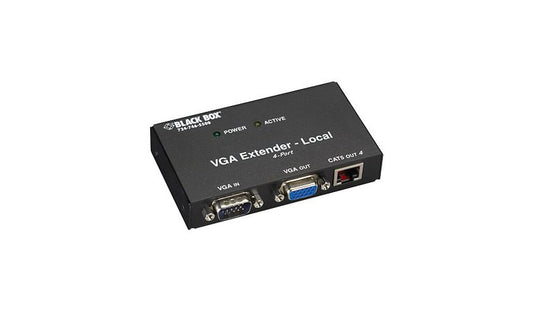 Black Box AC555A-4-R2 4-Port VGA over CAT5 Transmitter up to 500 ft 1 Year