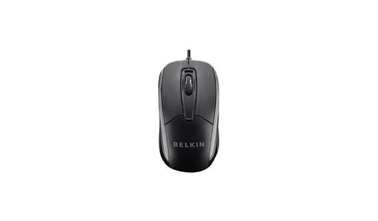 Belkin F5M010QBLK Wired Ergonomic Optical Mouse 5 ft USB-A Black