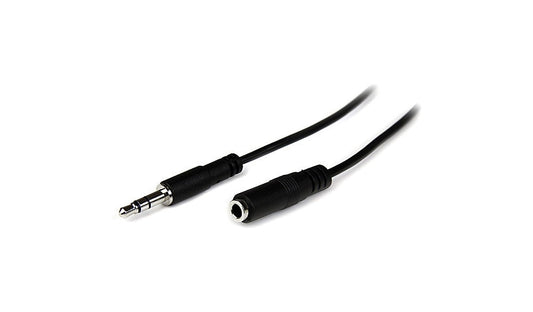 StarTech.com MU1MMFS Slim 3.5mm Stereo Extension Cable 1 m Lifetime Warranty