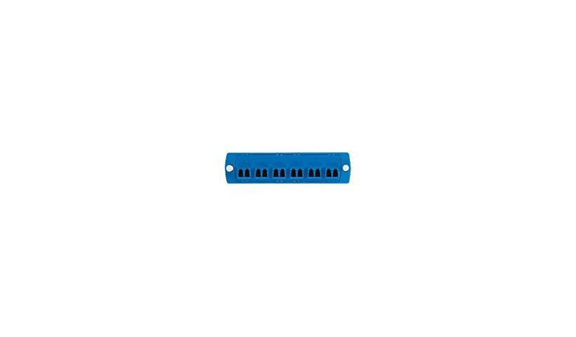 Leviton 5F100-2LL Opt-X SDX Fiber Adapter Plate 6 Duplex LC Single-Mode Blue