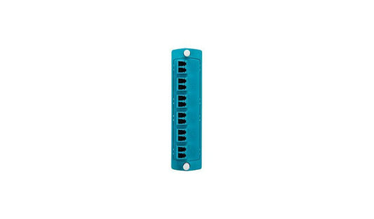 Leviton 5F100-2QL Opt-X Fiber Adapter Plate 6 LC Multimode OM3/OM4 Aqua