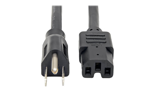 Tripp Lite P019-008 NEMA 5-15P to C15 Heavy-Duty Power Cord 8 ft 15A 125V 5 Year