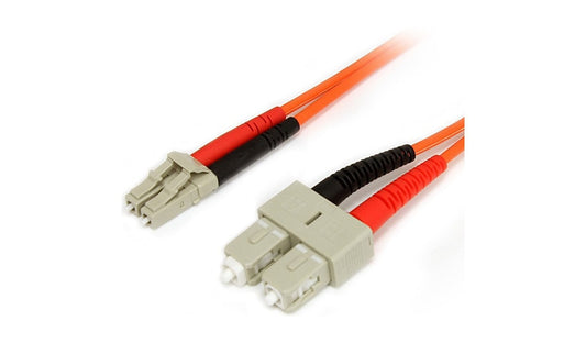 StarTech.com FIBLCSC3 3m (9.8ft) LC to SC OM1 Multimode Duplex Fiber Patch Cable, 62.5/125, LSZH, Orange