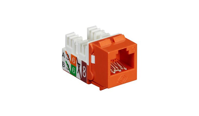 Black Box FMT636-R3-25PAK GigaTrue2 Cat6 Keystone Jack 25 Pack Orange