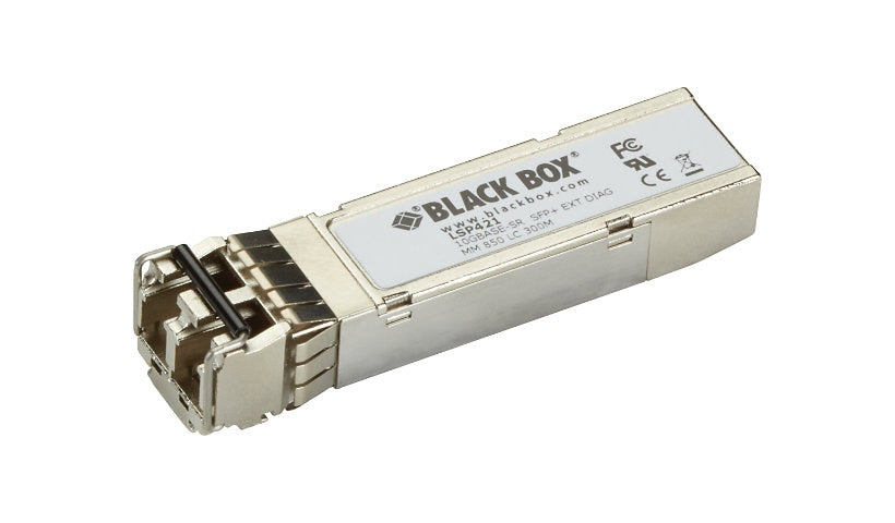 Black Box LSP421 10GBase-SR SFP+ Transceiver, 850nm, 300 m, LC MMF, TAA