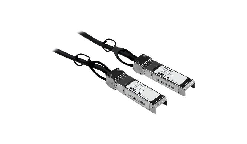 StarTech.com 1m (3.3ft) Cisco SFP-H10GB-CU1M Compatible 10G SFP+ to SFP+ Passive Twinax Direct Attach Copper Cable, Black, SFPCMM1M