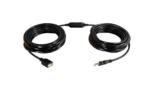 C2G 25 ft Active USB 2.0 Extension Cable with Center Boost, USB-A M/F