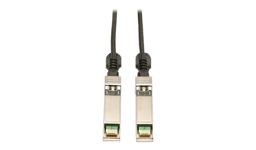 Eaton Tripp Lite 2m (6.56ft) 10GBase-CU SFP+ to SFP+ Passive Twinax Copper Cable, Cisco SFP-H10GB-CU2M Compatible, Black, N280-02M-BK