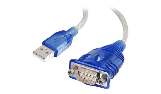 C2G USB to DB9 RS-232 Serial Adapter Cable, 230 Kbps, Male/Male, 1.5 ft