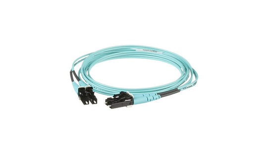 Panduit Opti-Core FX2ERLNLNSNM002 2m (6.6ft) LC to LC OM3 Multimode Duplex Fiber Patch Cord, 50/125, OFNR Riser, Aqua