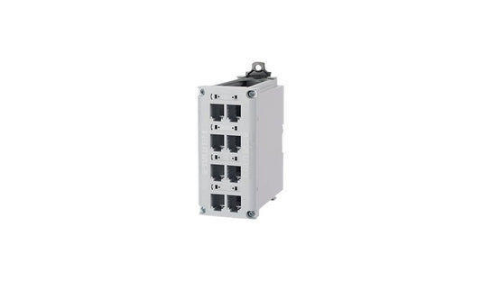 IndustrialNet CDPP8RG 8-Port Copper DIN Rail Patch Panel