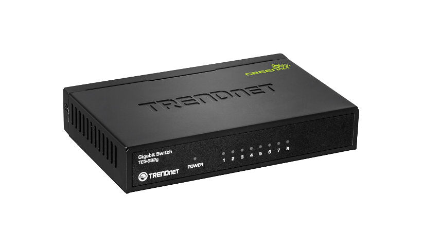 TRENDnet TEG-S82G 8-Port Gigabit GREENnet Unmanaged Switch, Metal