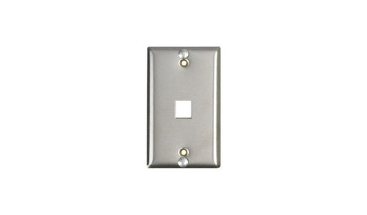 Belden AX102005 KeyConnect Stainless Steel Wall Phone Plate 1 Port
