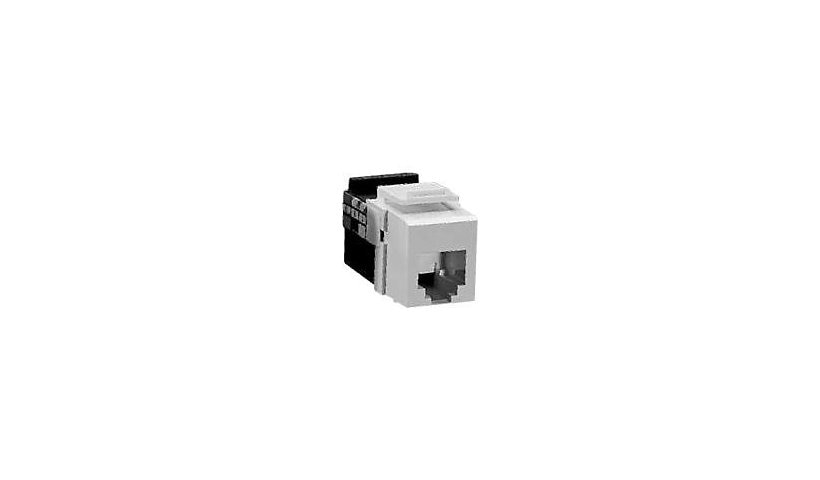 Leviton 41106-RW6 QuickPort Voice Jack RJ-12 White 1 Year