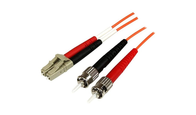 StarTech.com 3m (10ft) LC to ST OM2 Multimode Duplex Fiber Patch Cable, 50/125, Plenum-Rated OFNP, Orange, 50FIBPLCST3