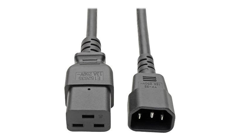 Tripp Lite P047-006-10A C19 to C14 Power Cord 6 ft 10A 16 AWG Lifetime Warranty