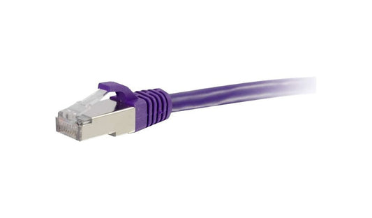C2G 00911 Cat6 Snagless Shielded Ethernet Patch Cable 25 ft Purple