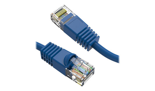 Axiom C6MB-B3-AX Cat6 550 MHz Snagless Patch Cable 3 ft Molded UTP Blue