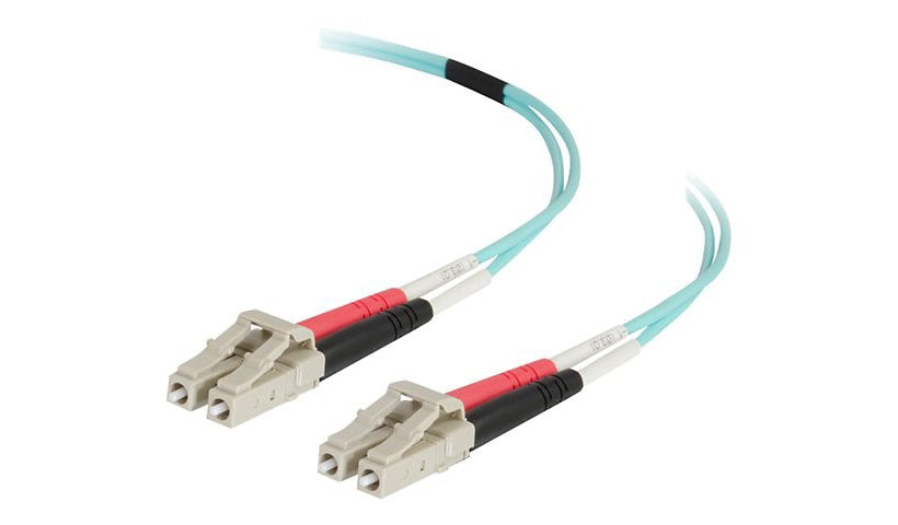 C2G 01006 10m (32.8ft) LC to LC OM4 Multimode Duplex Fiber Patch Cable, 50/125, Aqua