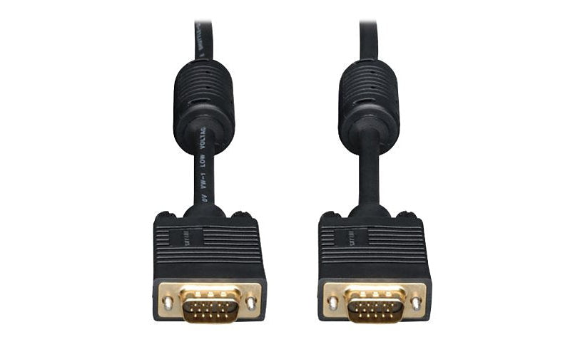 Tripp Lite High-Resolution VGA RGB Coax Monitor Cable, HD15 M/M, Gold, 20 ft