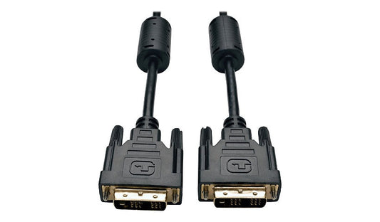 Tripp Lite DVI-D Single Link Cable, Digital TMDS, Gold, Thumbscrews, M/M, 15 ft