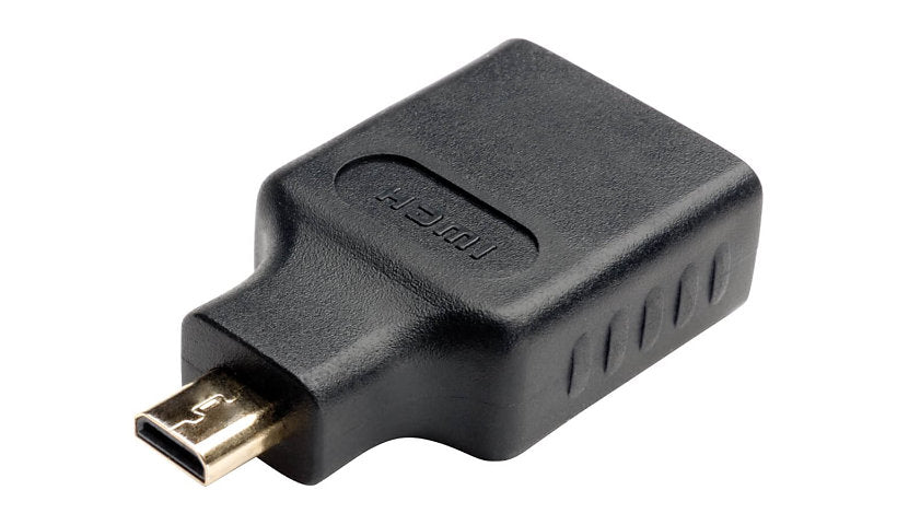 Tripp Lite Micro HDMI (Type D) Male to HDMI Female Adapter, 1080p, Gold