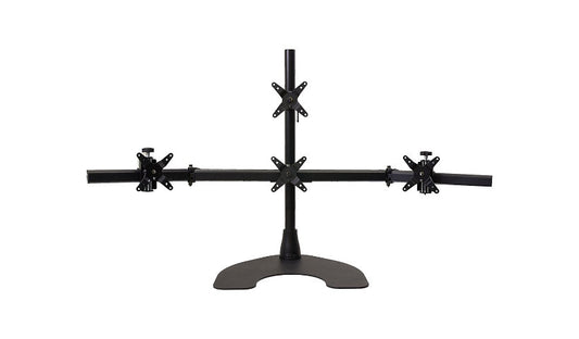 Ergotech Quad Monitor Desk Stand, 2x2, Black, 100-D28-B13