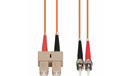 Proline 10m (32.8ft) ST to SC OM1 Multimode (MMF) Duplex Fiber Patch Cable, 62.5/125 µm, Riser-Rated OFNR, Orange, PRO-ST-SC-10M6MMF